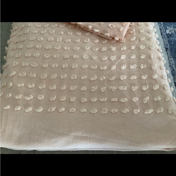 Vintage Twin size Chennile Duvet Cover/Bedspread and Sham - Picture 5 of 8